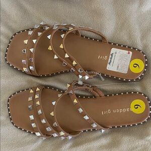 Madden Girl Brown Studded Sandals